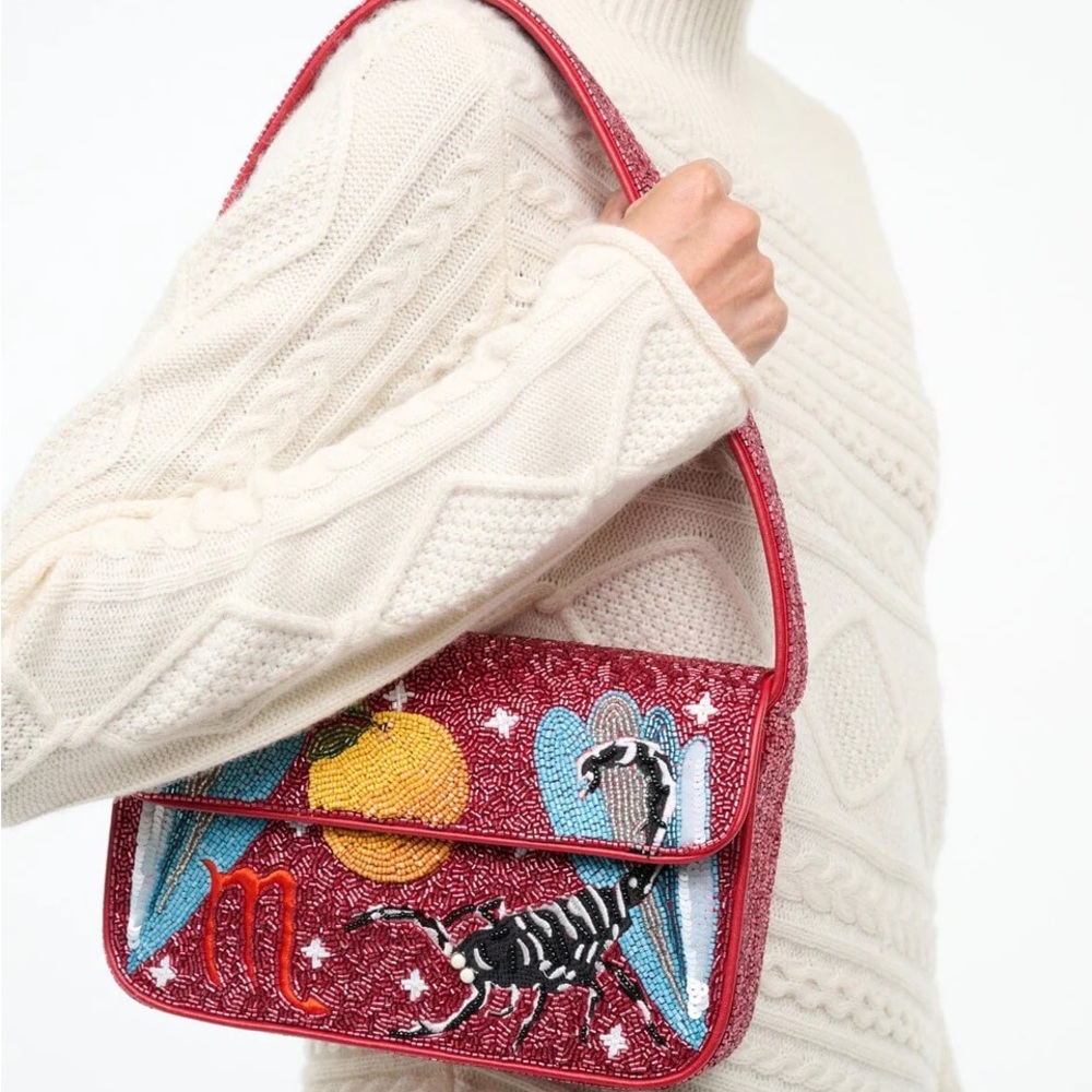 STAUD ZODIAC BEADED TOMMY BAG SCORPIO - Picture 7 of 9